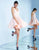 Ieena Duggal  -  48478I Classic V-Neck Flutter Dress in Pink