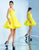 Ieena Duggal  -  48478I Classic V-Neck Flutter Dress in Yellow