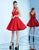 Mac Duggal - 48478 V-Neck Flutter Cocktail Dress  in Red