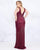 Mac Duggal Fabulouss - 4847F Beaded Deep V-neck Sheath Dress In Purple