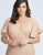 Mac Duggal Fabulouss - 4849F Bell Sleeves Embellished Long Gown In Orange and Neutral