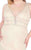 Mac Duggal Fabulouss - 4850F Beaded Plunging V-neck Sheath Dress in Neutral