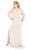 Mac Duggal Fabulouss - 4850F Beaded Plunging V-neck Sheath Dress in Neutral