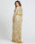 Mac Duggal Fabulouss - 4851F Gold Sequined V-Neck Trumpet Gown In Gold
