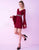 Mac Duggal Homecoming - 48541N Lace Bell Sleeved Cocktail Dress in Red