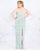 Mac Duggal Fabulouss - 4855F Embellished and Layered Sheath Dress In Green