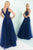 Ieena Duggal  - Sleeveless Gown Style 48564I in Blue