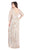 Mac Duggal Fabulouss - 4857F Beaded Bateau Sheath Dress in Pink