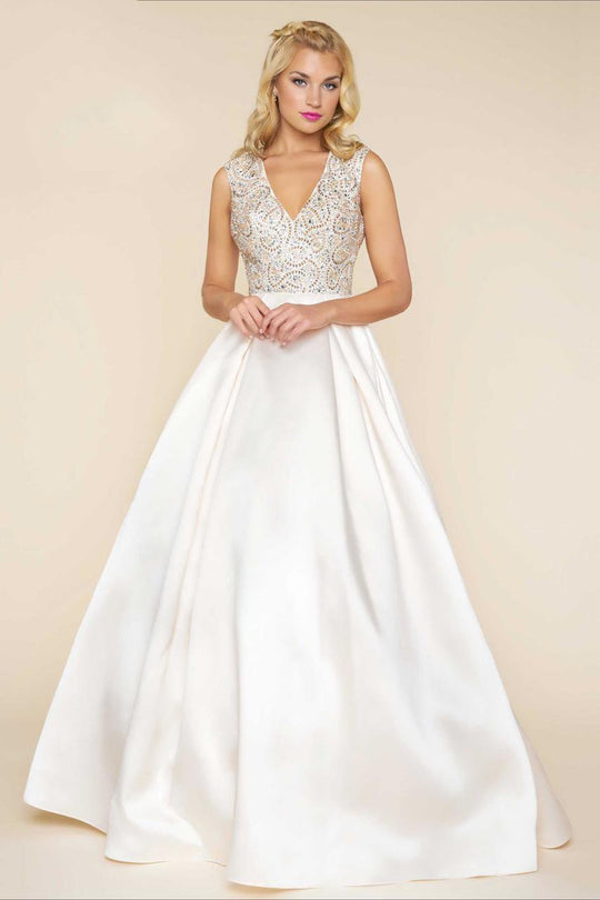 Mac Duggal - Ball Gowns Style 48591H in White