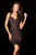 Scala - 48624 Embellished Queen Anne Short Dress in Black and Red