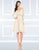 Mac Duggal Black White Red - 48626R Laced Deep V-Neck A-Line Dress in White and Neutral