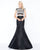 Mac Duggal - 48655M Cap Sleeve Crystal Ornate Two-Piece Gown In Black