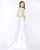 Mac Duggal - 48655M Cap Sleeve Crystal Ornate Two-Piece Gown In White