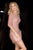 Scala - 48663 Bedazzled V-neck Sheath Dress in Pink