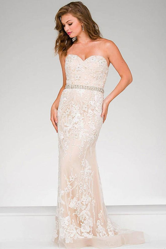Strapless Mermaid Pageant Dress with embellished waist 48724