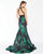 Mac Duggal - 48727R Plunging Fitted Mermaid Gown In Green