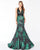 Mac Duggal - 48727R Plunging Fitted Mermaid Gown In Green