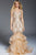 48729 Embellished Fitted Tiered Mermaid Dress