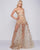 Cassandra Stone - 48815A Sleeveless Embellished V-neck A-line Dress In Gold