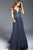 48737 Plunging V-Neck Beaded Chiffon Gown