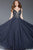 48737 Plunging V-Neck Beaded Chiffon Gown