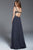 48737 Plunging V-Neck Beaded Chiffon Gown