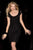 Scala - 48739ML Cap Sleeves Embellished Cocktail Dress In Black