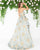 Mac Duggal - 48762D Ruffled Floral Strapless Ballgown In Gold and Blue