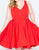 Mac Duggal - 48771F Sleeveless Wide Banded Empire Waist Cocktail Dress in Red