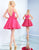 Ieena Duggal - 48775I Flirty Sleeveless V Back Cocktail Dress in Pink