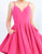 Ieena Duggal - 48775I Flirty Sleeveless V Back Cocktail Dress in Pink
