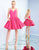 Ieena Duggal - 48775I Flirty Sleeveless V Back Cocktail Dress in Pink