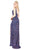 Mac Duggal Flash - 4877L Embellished Fitted V-Neck Evening Gown in Multi-Color