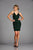 SCALA - Fitted String Strapped Sequin Dress 48782 In Green