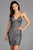 Scala - 48782 Fitted String Strapped Sequin Dress in Pebble