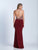 Dave & Johnny - A4878 High Halter Sequined Gown in Red
