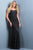 Scala - 48791 Sequined Sweetheart Bodice Long Sheath Gown In Black