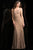 Scala - 48791 Sequined Sweetheart Bodice Long Sheath Gown In Neutral