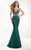 Tarik Ediz - 93029 Artisan Beaded Illusion Gown In Green