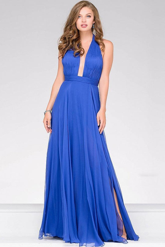 Halter Neck Chiffon Prom Dress 48797