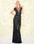 Mac Duggal Black White Red - 4898R Embellished Illusion Jewel Dress In Black and Nude