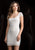 Scala - 48825 Cap Sleeve Beaded Short Dress In Neutral
