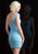 Scala - 48825 Cap Sleeve Beaded Short Dress In Blue