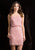 Scala - 48829 Sleeveless Scoop Beaded Short Dress In Pink