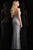 Scala - 48831 Halter Neck Sequined Sheath Gown in Silver