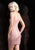 Scala - 48833 Sleeveless Floral Chevron Detailed Sheath Dress In Pink