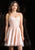 Scala - 48834 Bejeweled Strapless Sweetheart Short Dress in Pink