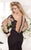 Tarik Ediz - MTE92345 Embellished Sheer Jewel Trumpet Dress In Black