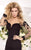 Tarik Ediz - MTE92345 Embellished Sheer Jewel Trumpet Dress In Black