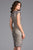 Scala - 48864 Knee Length Sequin-Crusted Cap Sleeve Dress In Silver